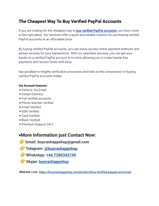 How To Buy Verified PayPal Accounts in This Month