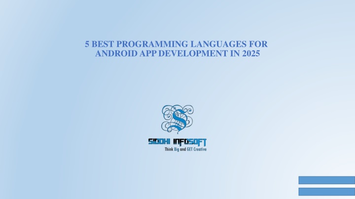 5 best programming languages for android app development in 2025