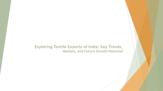 Exploring Textile Exports of India