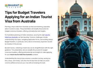 Tips for Budget Travelers Applying for an Indian Tourist Visa from Australia