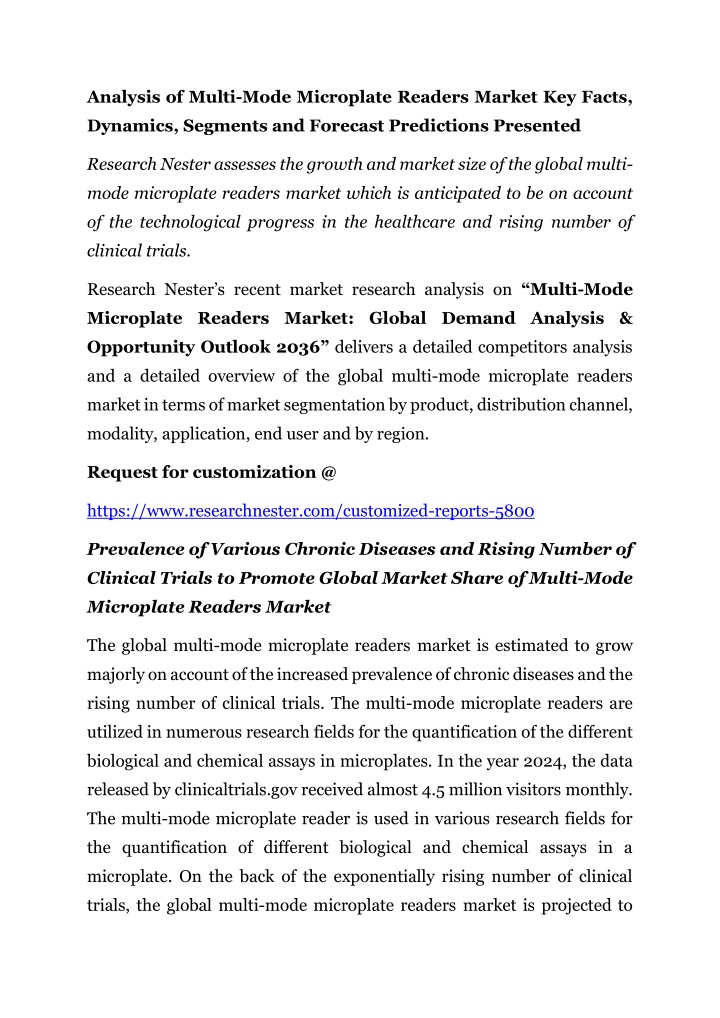 analysis of multi mode microplate readers market