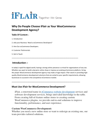 why do people choose iflair as your woocommerce