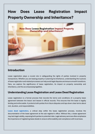 how does lease registration impact property