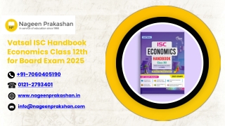 Vatsal ISC Handbook Economics Class 12th for Board Exam 2025