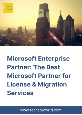 Microsoft Enterprise Partner The Best Microsoft Partner for License & Migration Services