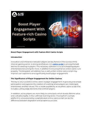 boost player engagement with feature rich casino