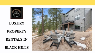 Unwind in Luxury Property Rentals in Black Hills