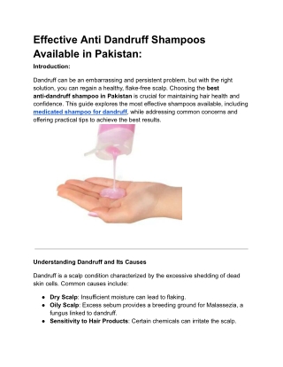 effective anti dandruff shampoos available