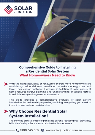 Comprehensive Guide to Installing a Residential Solar System