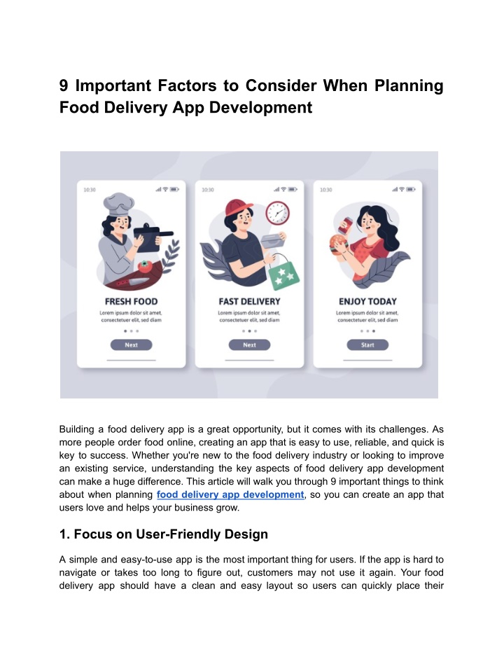 9 important factors to consider when planning