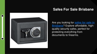 Safes For Sale Brisbane