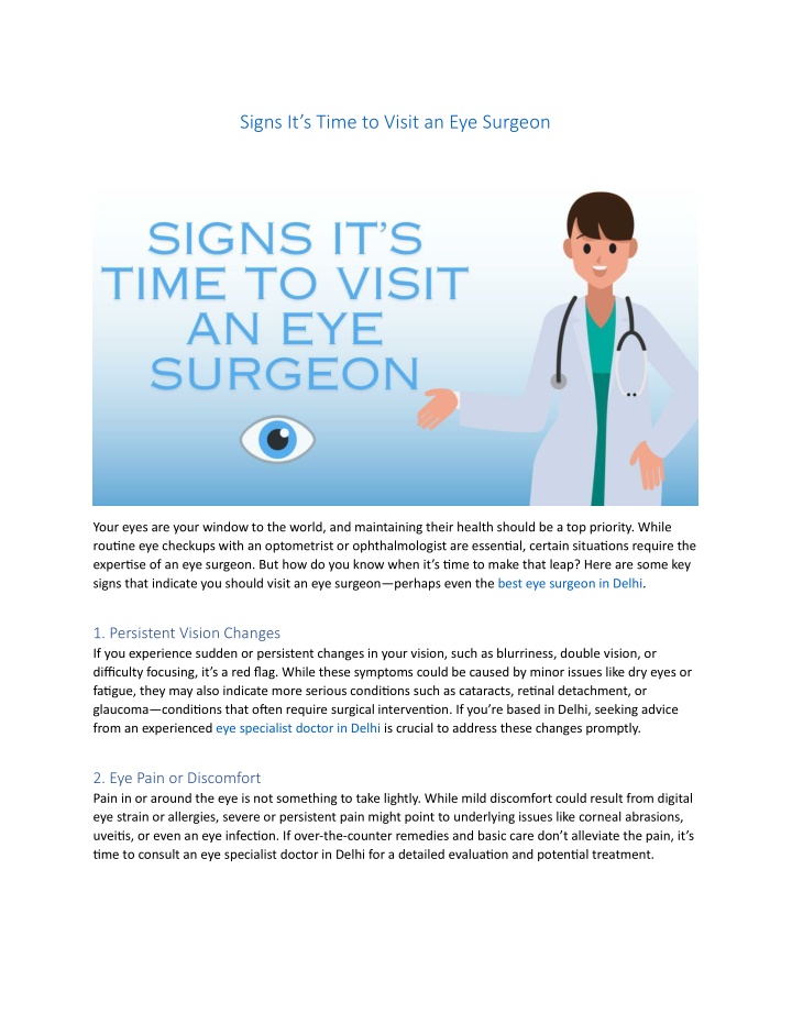 signs it s time to visit an eye surgeon