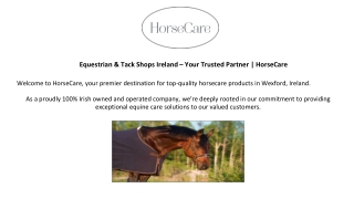 Equestrian & Tack Shops Ireland – Your Trusted Partner _ HorseCare