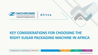 Sugar Packaging Machine for Industries Nichrome Africa Solutions