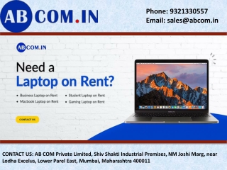 Macbook on rent Mumbai