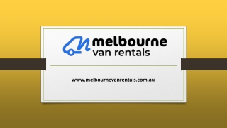 Van Rental Melbourne