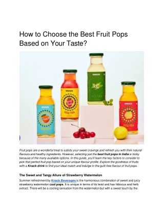 _ How to Choose the Best Fruit Pops Based on Your Taste_