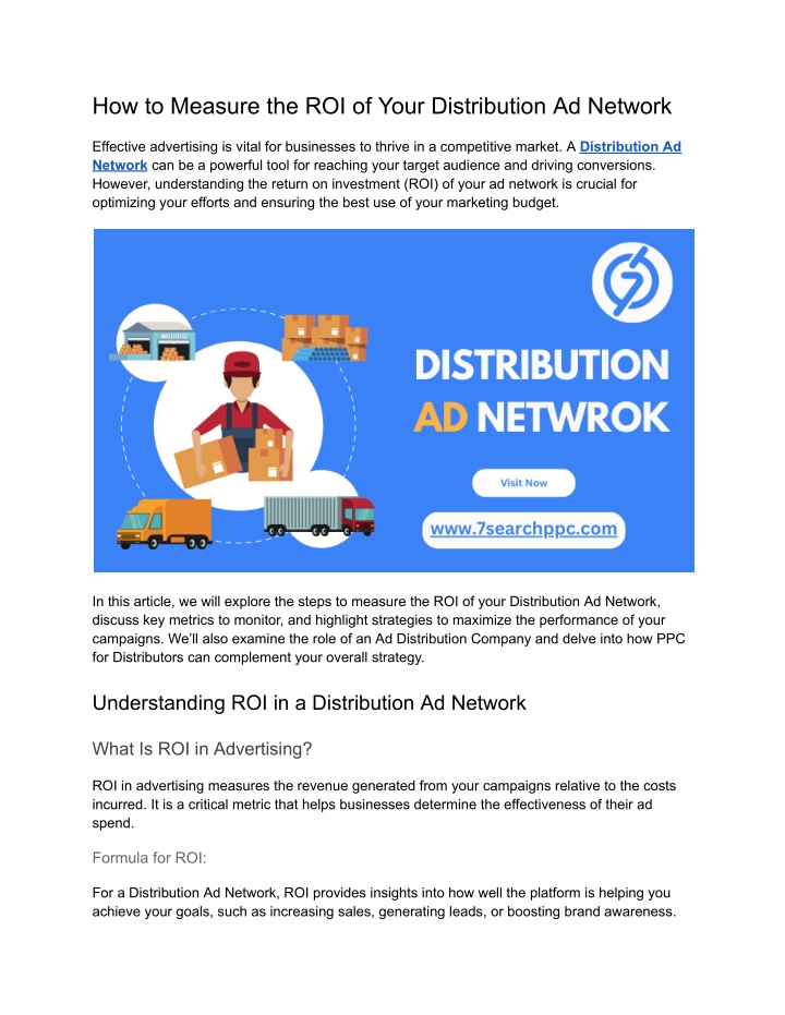 how to measure the roi of your distribution