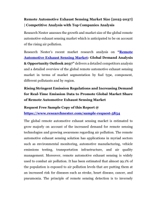 Remote Automotive Exhaust Sensing Market