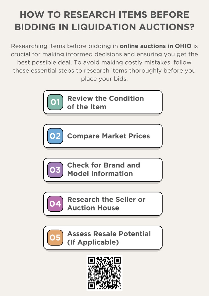 how to research items before bidding