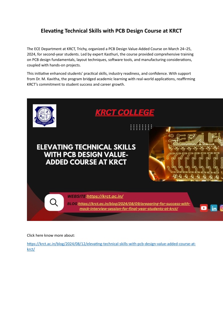 elevating technical skills with pcb design course