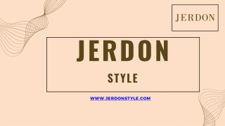 Jerdon Style PPT