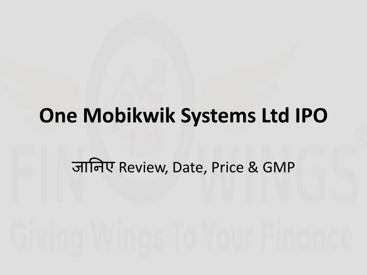 one mobikwik systems ltd ipo