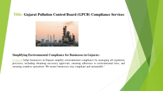 title gujarat pollution control board gpcb compliance services