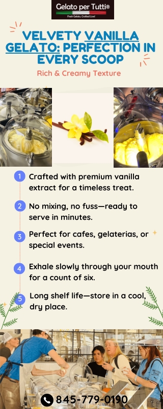 Velvety Vanilla Gelato Flavor: Pour N Serve Perfection