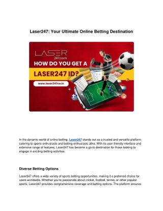 laser247 your ultimate online betting destination