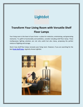 Transform Your Living Room with Versatile Shelf Floor Lamps