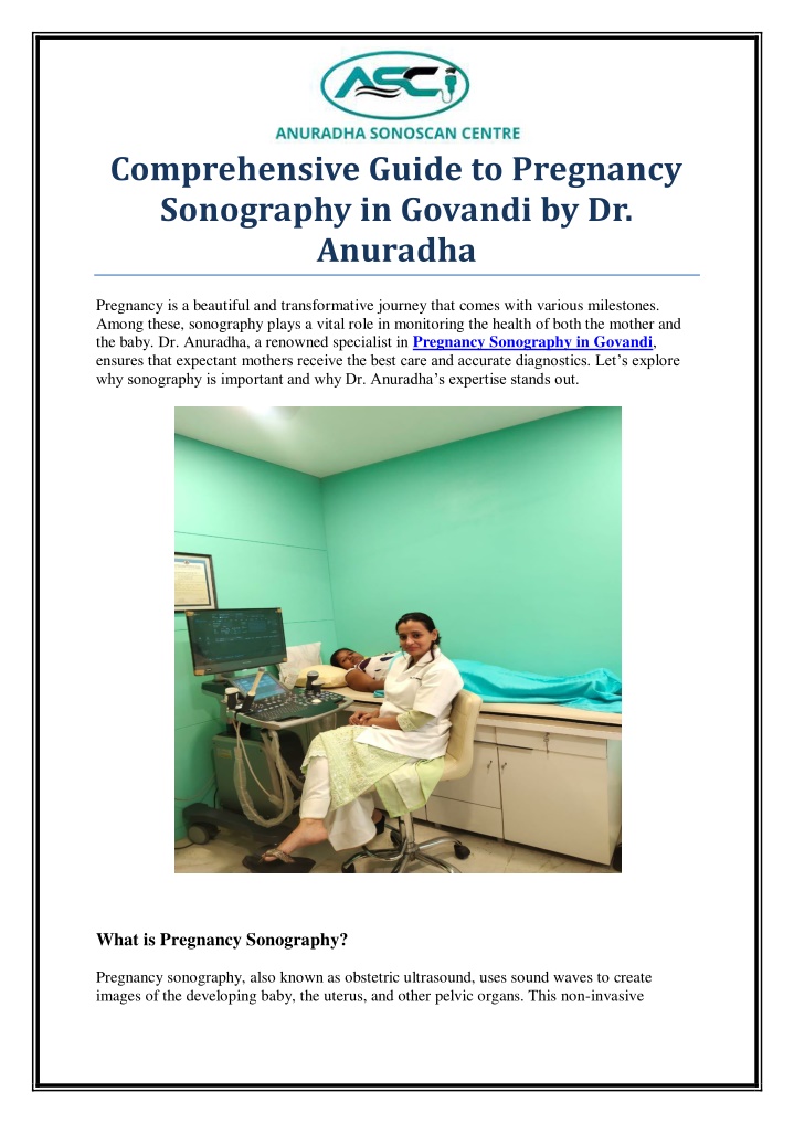 comprehensive guide to pregnancy sonography