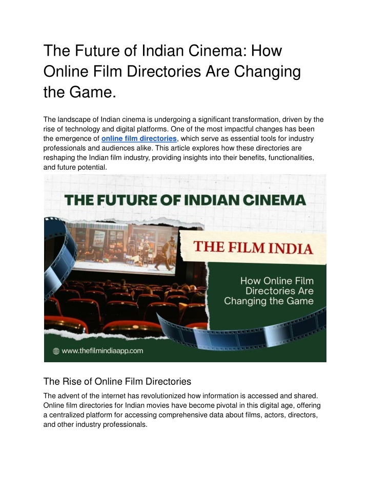 the future of indian cinema how online film directories are changing the game