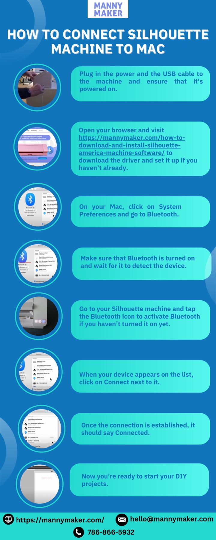 how to connect silhouette how to connect