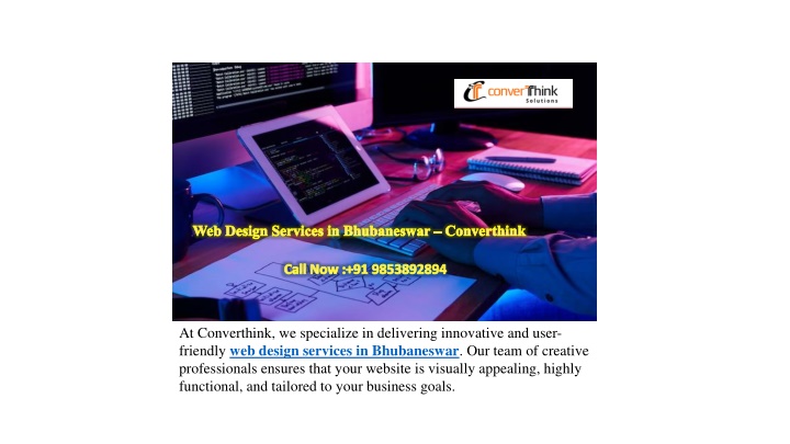 web design services in bhubaneswar converthink