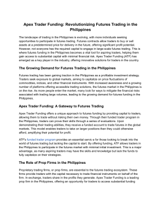 apex trader funding revolutionizing futures