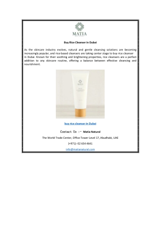 Buy Rice Cleanser​ in Dubai