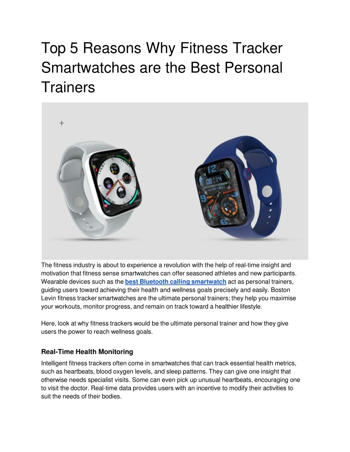 top 5 reasons why fitness tracker smartwatches are the best personal trainers