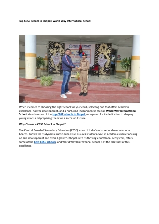 Top CBSE School in Bhopal - World Way International School (3)
