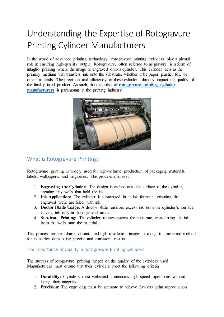 understanding the expertise of rotogravure