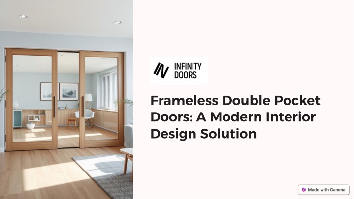 frameless double pocket doors a modern interior