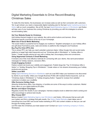 Digital Marketing Essentials to Drive Record-Breaking Christmas Sales