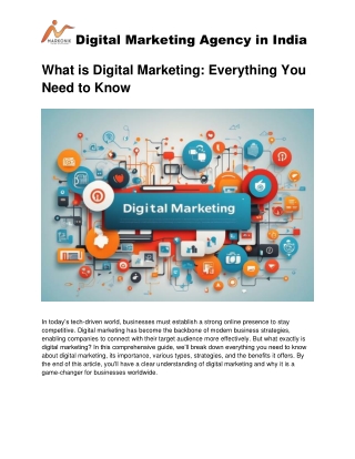 What is Digital Marketing: Everything You Need to Know