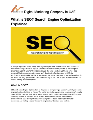 What is SEO? Search Engine Optimization Explained