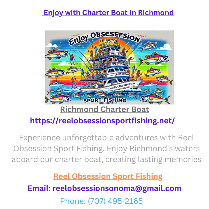 enjoy with charter boat in richmond