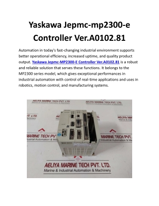 yaskawa jepmc mp2300 e controller ver a0102 81