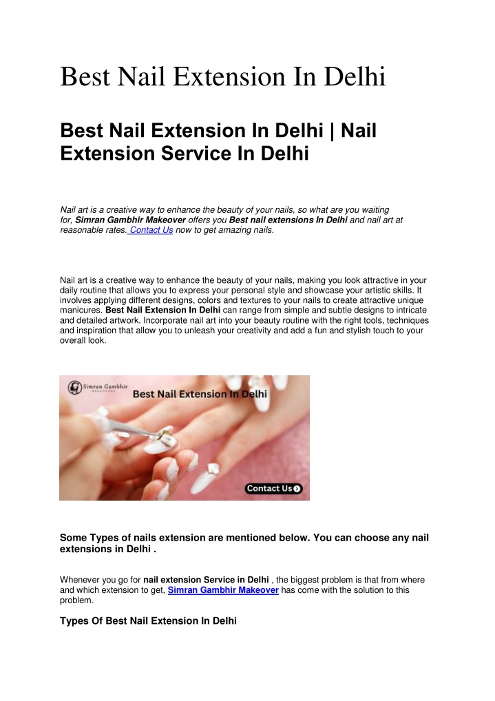 best nail extension in delhi