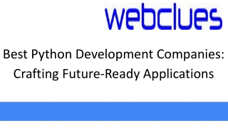 best python development companies crafting future