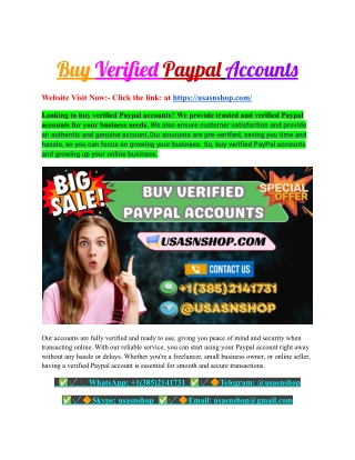 5 Trustable Platform To Buy Verified Paypal Accounts