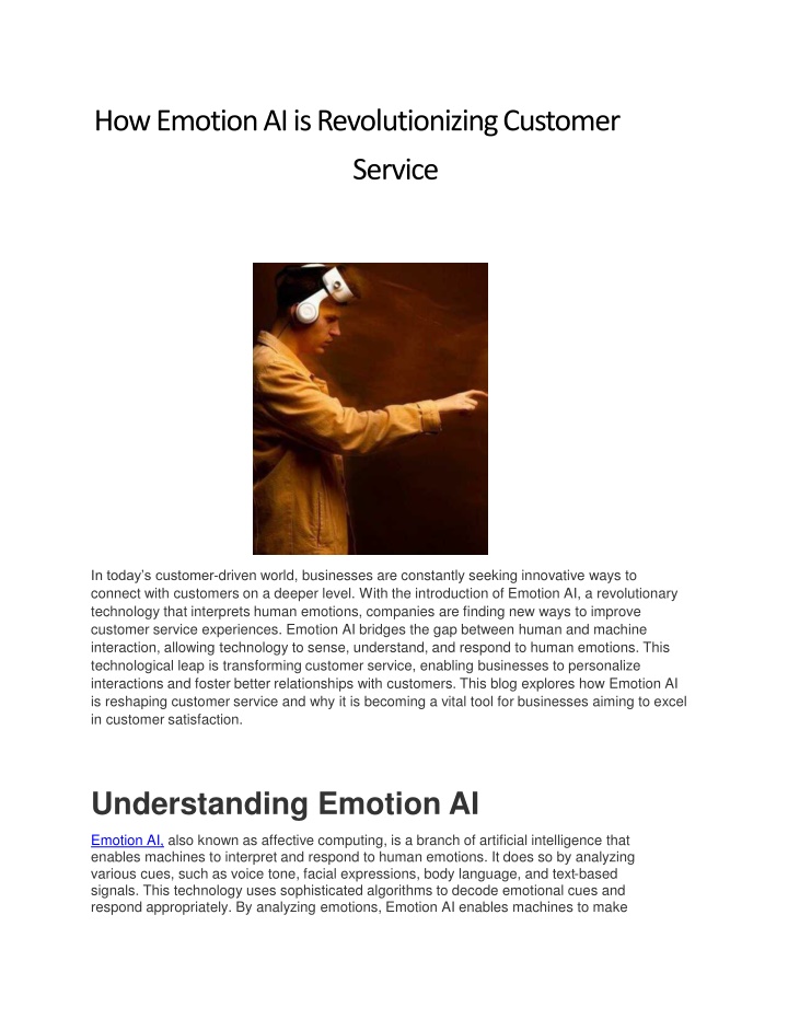 how emotion ai is revolutionizing customer service